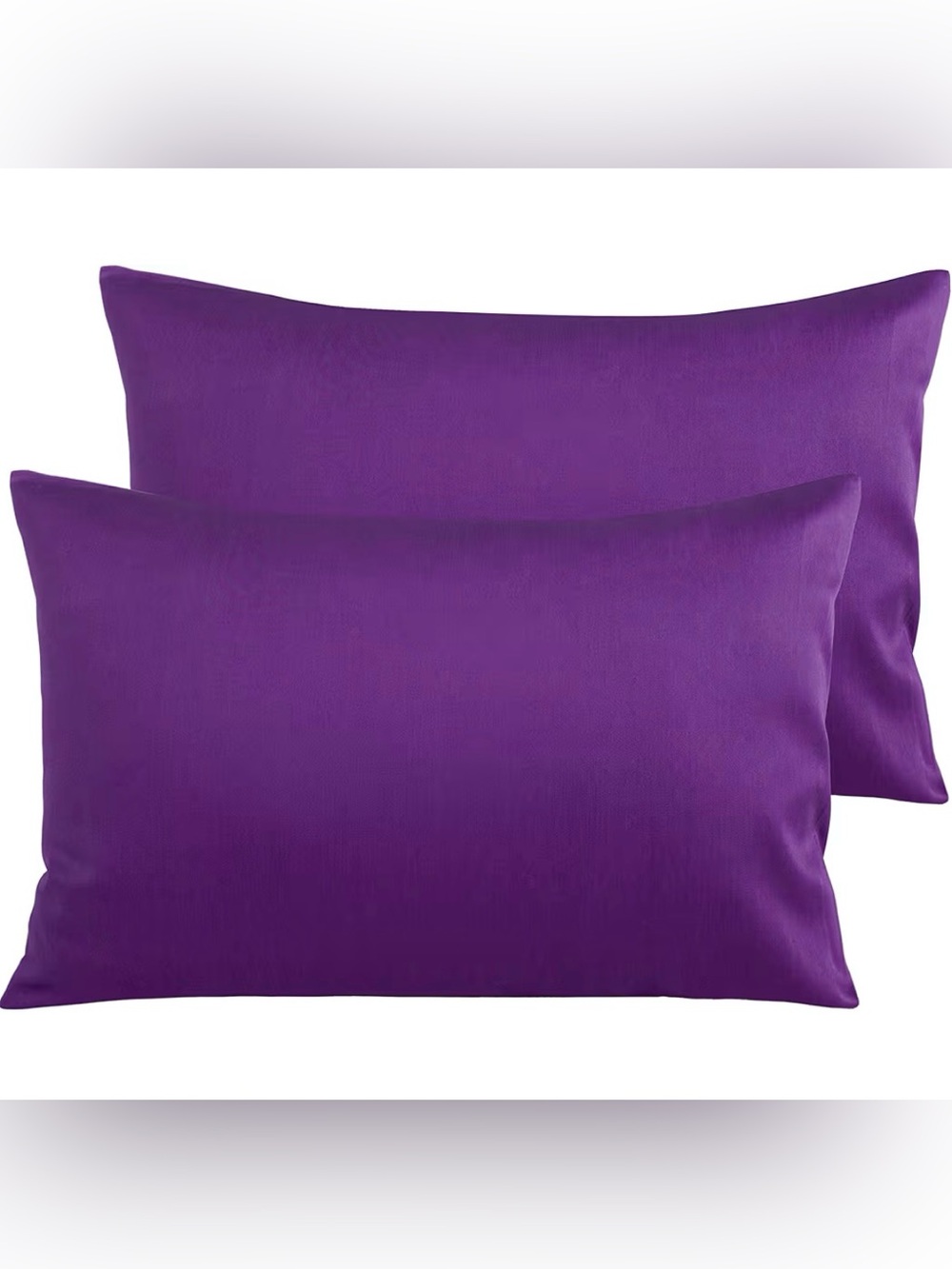Egyptian Cotton Queen Pillowcases Set Of 2 Purple Envelope Closure 20 X 30